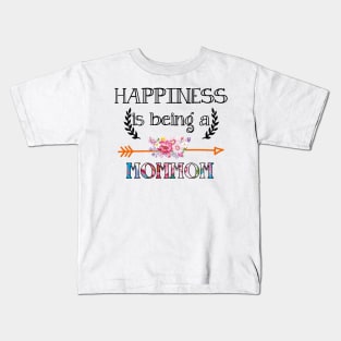 Happiness is being Mommom floral gift Kids T-Shirt